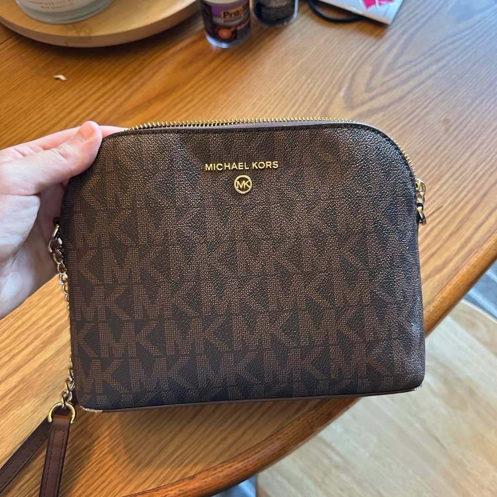 Michael Kors Signature Brown Crossbody Bag